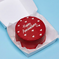 Red anniversary cake