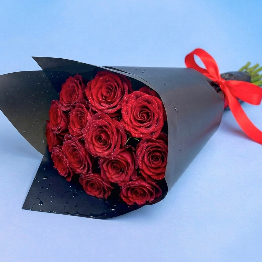 Small bunch of red roses