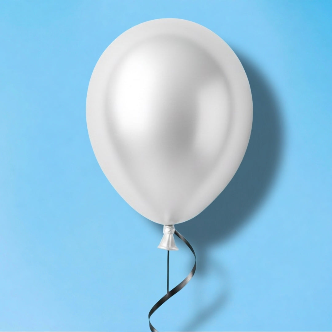 White Helium Ballon