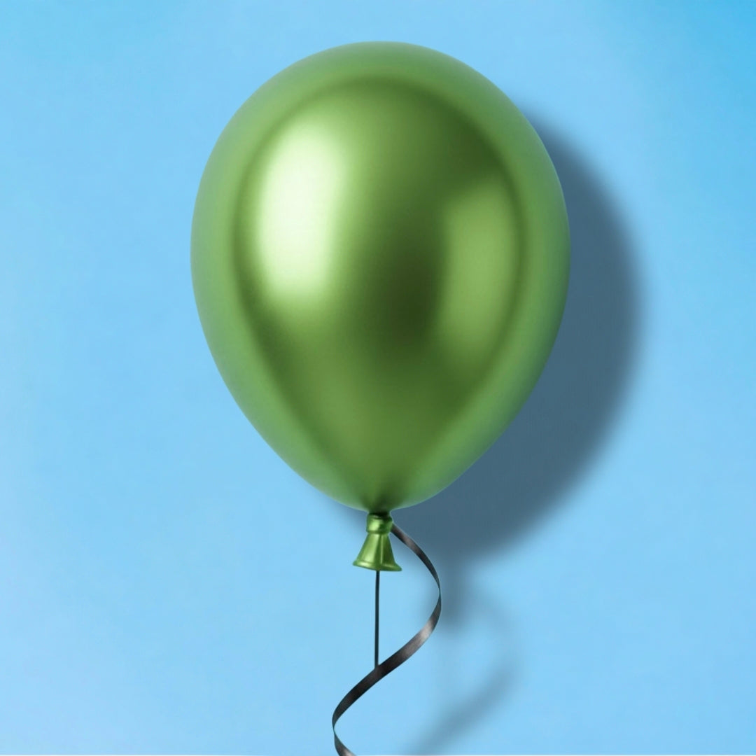 Green Helium balloon