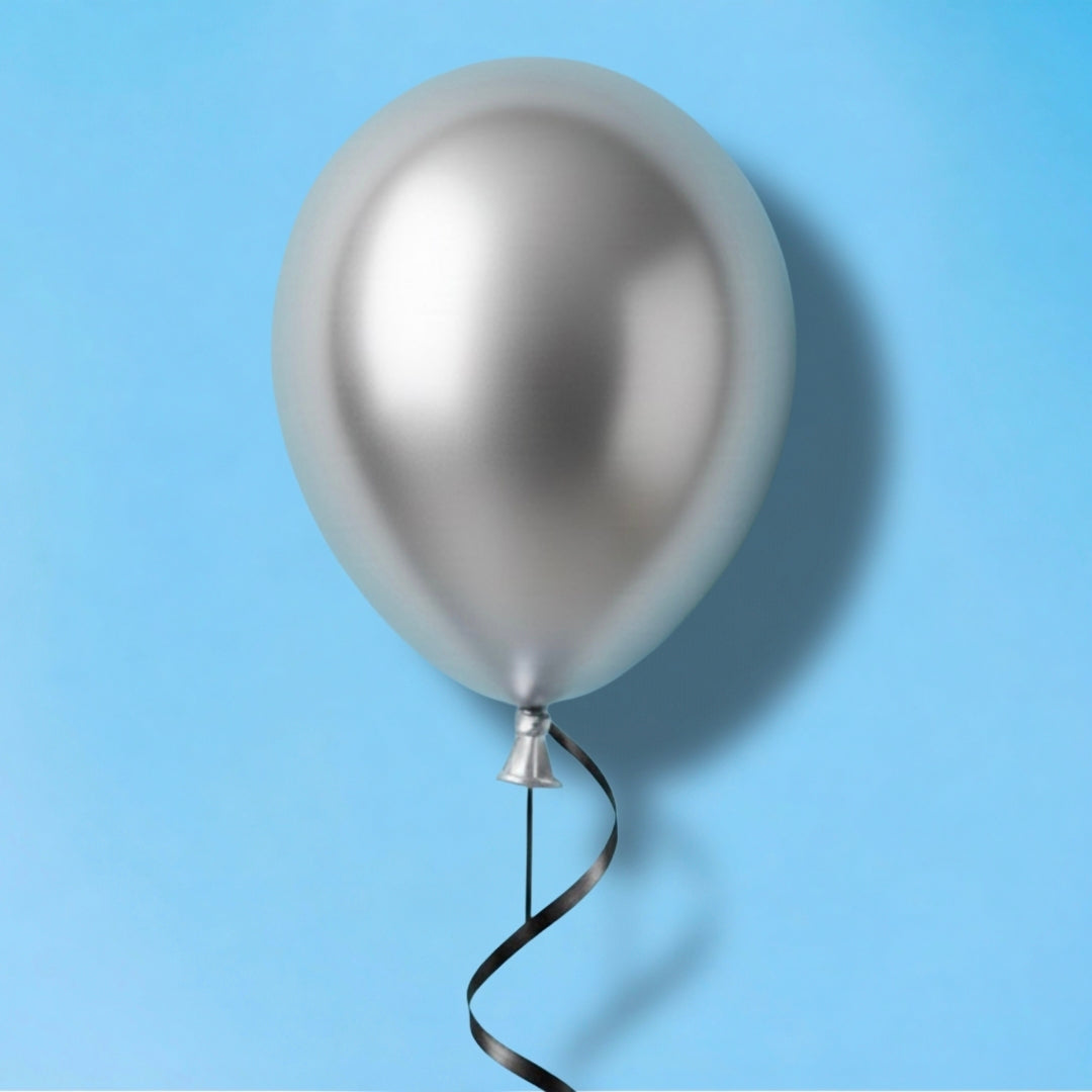 Silver Helium balloon