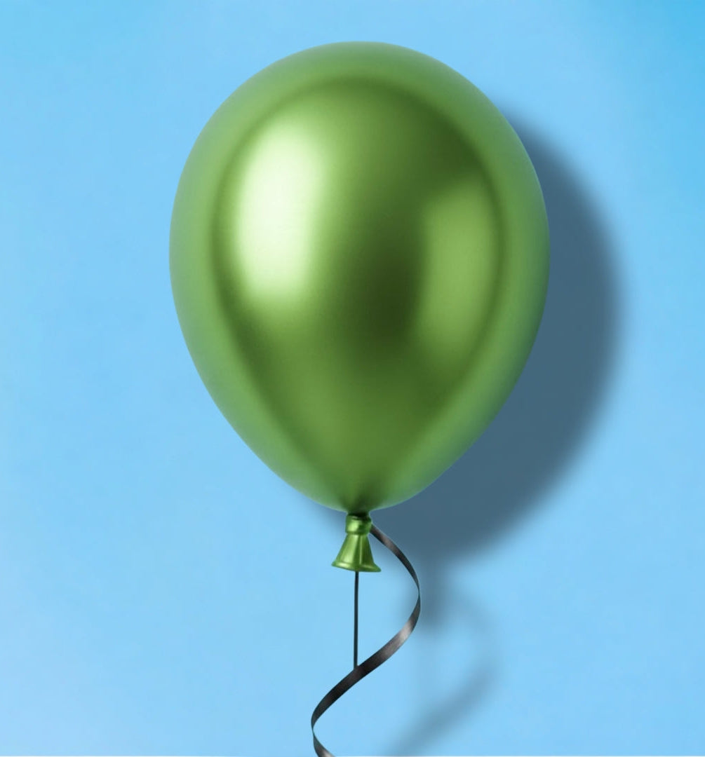 Green Helium balloon